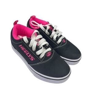 HEELYS Unisex Kids Pro 20 Wheeled Skate Shoe Black/White/Pink size 3Y